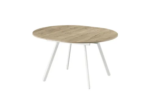 B&D home Esstisch LIV, Rund & Ausziehbar, 120-150cm - Esstisch im skandinavischen Stil, ausziehbar von 120cm auf 150cm, bietet Platz für 4-6 Personen und sorgt für modernen Esskomfort.