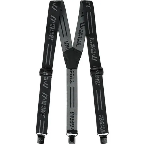 Maier Sports Unisex Hosenträger Suspender, Schwarz - Skibekleidungs-Zubehör und Accessoires, sorgt für sicheren Halt jeder Skihose mit individuell längenverstellbarem, hochelastischem Design und stabilen Clips.