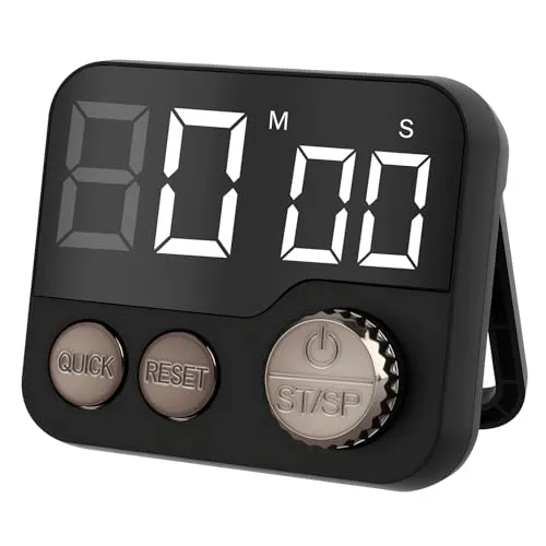 Digitaler Timer und Stoppuhr, Küchentimer elektronische Eieruhr, 99:59 Min Countdown, Multifunktionstimer, Zeitmesser mit LCD Lauter Alarm für Kochen Dusche Fitnessstudio Klassenzimmer