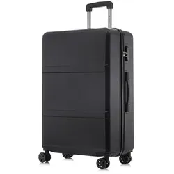 YONSLY Trolley Reisekoffer XL Schwarz mit 4 Rollen in schwarz von YONSLY