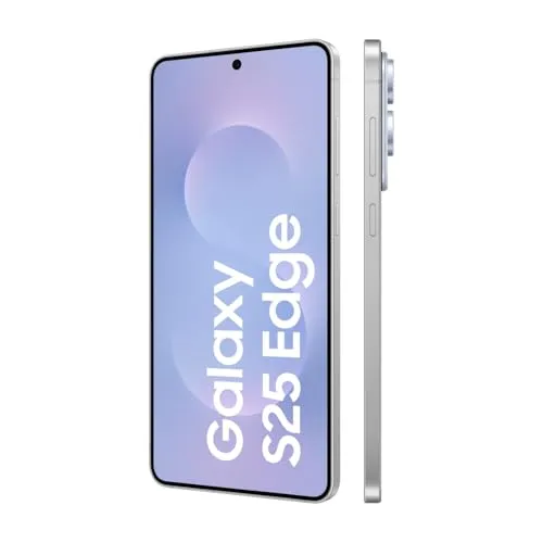Samsung Galaxy S25 Edge AI Smartphone mit Galaxy AI, Ohne Vertrag, Handy mit Android, 12 GB RAM, 512 GB GB Speicher, 200-MP-Kamera, Titanium Icyblue, 3 Jahre Herstellergarantie [Exklusiv auf Amazon]
