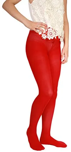 Giulia Mädchen Strumpfhose 80 Den Rot(Scarlet) 104-110