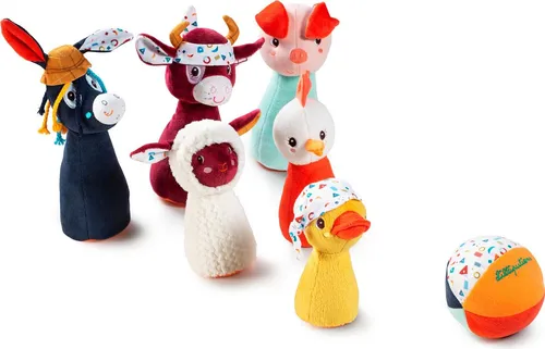 Lilliputiens Bauernhof Kegelspiel - Mein erstes weiches Bowling-Set für Kleinkinder