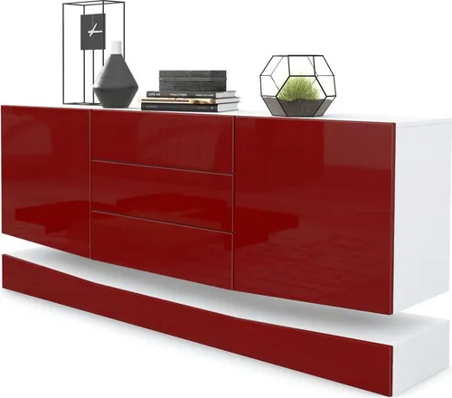 Vladon Sideboard Bordeaux, 178x82x39 cm, modernes Design in rot von Vladon