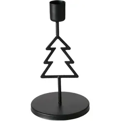 Kerzenhalter Aus Metall Norga, H. 17 Cm in schwarz von BOLTZE