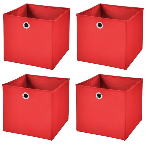 StickandShine Faltbox 4er SET 28 x 28 x 28 cm ohne Deckel – perfekt für KALLAX - 19 Farben