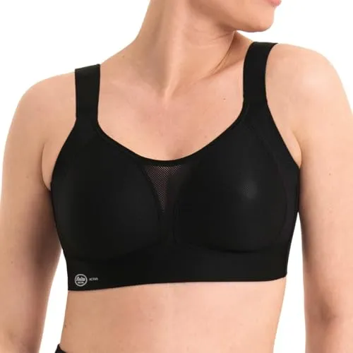 Anita Active 5530 Smart Control Damen Sport BH ohne Bügel – starker Halt, Nahtlose Cups, Komfortträger, weniger Bewegung, Schweißmanagement – für große Brüste – Farbe Smart Rose – Cup A–G, EU 70–100