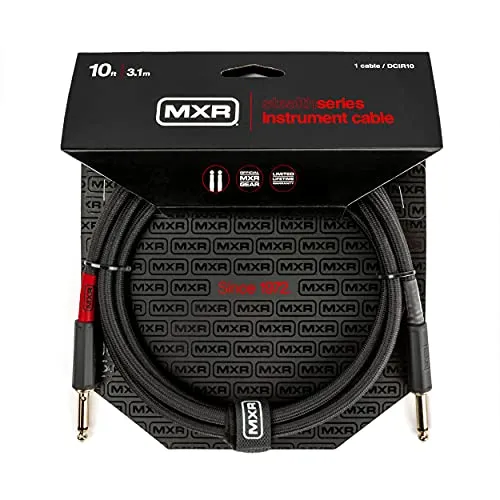 JIM DUNLOP MXR Stealth Series Instrumentenkabel, 10 Fuß | 3,1 m, 1/4-Zoll-Geradeanschluss (DCIR10)