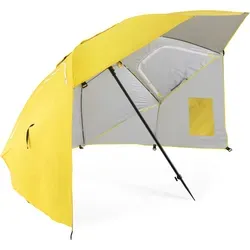 Stagecaptain UM-210 Shady Sonnenschirm-Strandmuschel - Strandmuscheln mit 2-in-1 Funktion: Bietet großflächigen Schatten und Wetterschutz, inklusive UV-Schutz und Netz-Fenster für optimale Luftzirkulation.