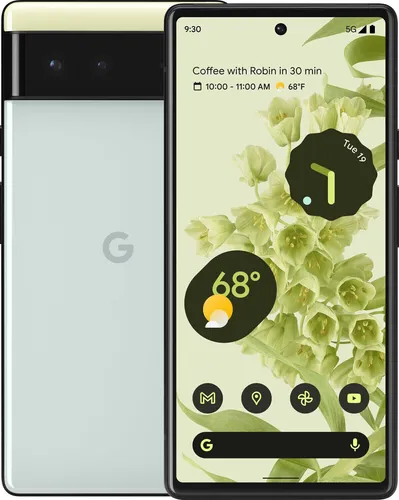Google Pixel 6 - 5G Smartphone mit 50 MP Kamera, 128 GB Speicher und Weitwinkelobjektiv, generalüberholt in Sorta Seafoam