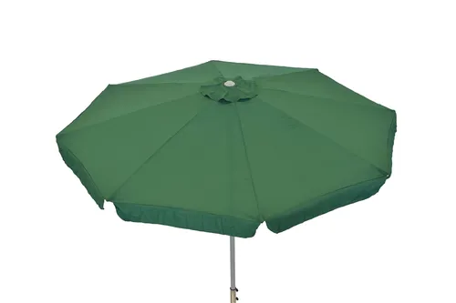 Merxx Marktschirm Ø 400 cm - Grüner Sonnenschutz - Sonnenschirm mit 400 cm Durchmesser, ideal für Terrasse oder Garten. UV 50 Schutz und praktische Kurbel zum Aufspannen.