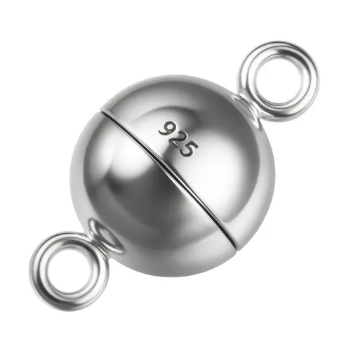 My-Bead Magnetverschluss 925 Sterling Silber Ø 8mm für Ketten Armbänder Colli...