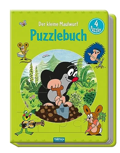 Puzzlebuch Der kleine Maulwurf - 4 spannende Puzzles - Beschäftigungsbuch für Kinder mit 4 Puzzles, fördert die Kreativität und Problemlösungsfähigkeiten spielerisch.