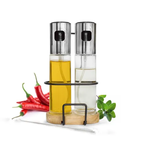Sendez Essigspender Öl und Essig Sprühflaschen mit Halterung Set Zerstäuber Ölsprüher