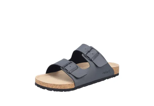Rieker Pantolette Sommerschuh mit Schnallenverschluss in Blau/Grau – Größe 40 EU - Moderne Pantolette für den Sommer, ausgestattet mit verstellbaren Schnallen. Ideal für angenehmen Tragekomfort im Alltag. Hochwertiges Obermaterial und gepolsterte Innensohle garantieren eine bequeme Passform.