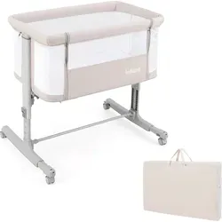 3-in-1 Babybett: Wiege und Beistellbett mit Matratze