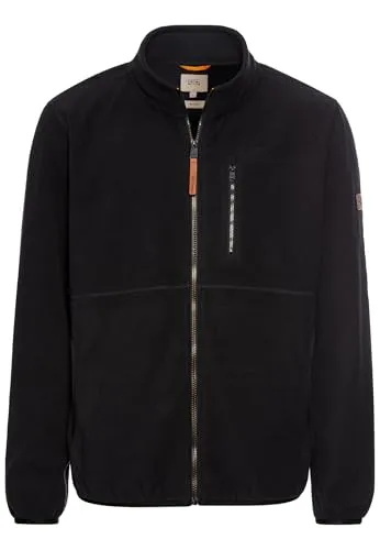 camel active Herren Fleecejacke Dunkelblau aus recyceltem Polyester - Outdoor Fleecejacke für Herren aus GRS-zertifiziertem Polyester, mit Stehkragen und mehreren praktischen Taschen für optimale Funktionalität.