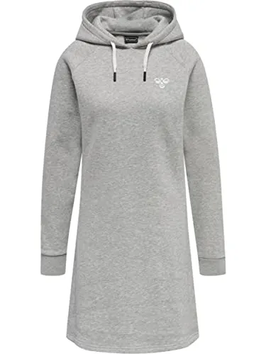 hummel hmlGG12 T-Shirt Kleid Damen F2006 grau, XS - Stylisches T-Shirt Kleid von Hummel in Grau, aus hochwertiger Baumwolle, ideal für lässige Anlässe und bequem im Alltag.