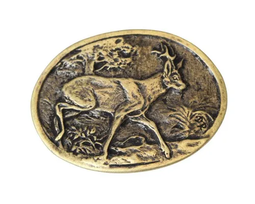 BELTINGER Gürtelschnalle Reh 4,0 cm in gold von BELTINGER