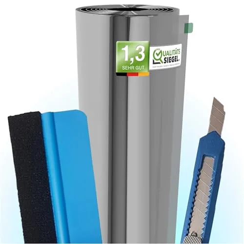 VIEWGUARD UV Sonnenschutzfolie für Fenster – Blickdichte Hitzeschutzfolie 119 x 200cm - Fensterfolien mit 97% UV-Schutz, selbstklebend und rückstandsfrei entfernbar. Genießen Sie Privatsphäre und angenehme Temperaturen im Sommer und Winter!