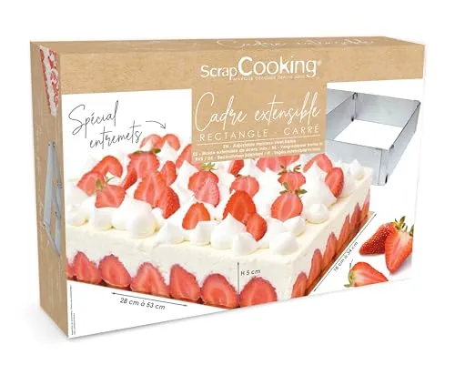 ScrapCooking 1911 Backrahmen, ausziehbar, Rechteckform, Edelstahl, 29,5 x 20 x 6 cm
