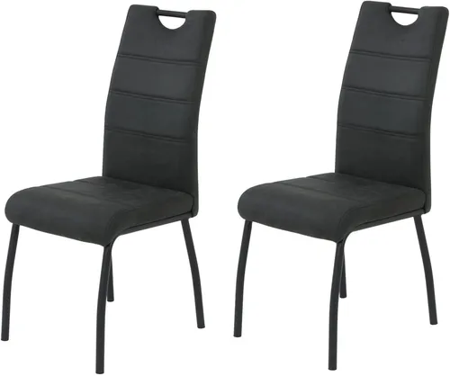 2er Set Vierfußstuhl Petra in schwarz von Hela
