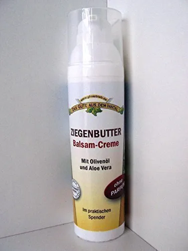 Ziegenbutter Balsam Creme m. Olivenöl u. Aloe Vera 75 ml - Spender