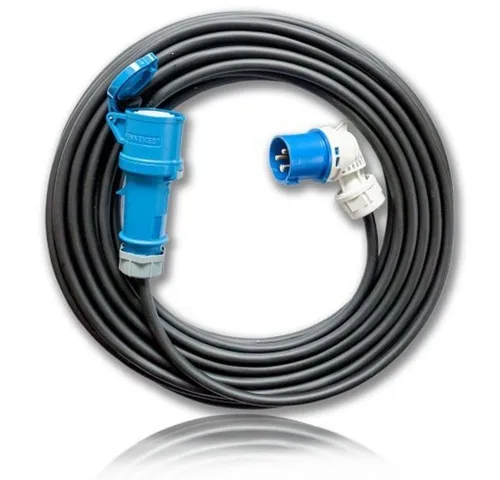 maxgo® CEE Camping Caravan Verlängerung Winkelstecker IP44 H07RN-F 3G2,5 20m Elektro-Kabel - Hochwertiges Verlängerungskabel für den Außenbereich, ideal für Camping und Caravan. Mit robustem IP44 Schutz, perfekt für den Einsatz unter verschiedenen Wetterbedingungen.