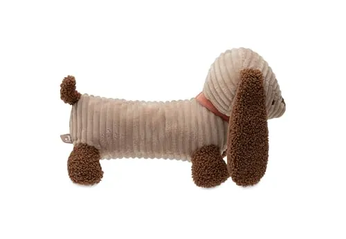 Jollein Kuscheltier Hund – Diego Dog – 30 cm – Weicher Rippstoff & Bouclé – Biscuit & Braun – Plüschtier Für Babys und Kinder – Geschenke zur Geburt – Babyspielzeug