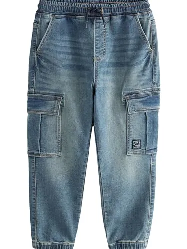 NEXT Jungen Cargo-Jeans mit Kordelzug Vintage Blue 152 von NEXT