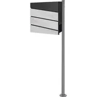 ML-DESIGN Standbriefkasten mit Zeitungsfach und Ständer - Stylischer Briefkasten mit witterungsbeständiger Pulverbeschichtung, inklusive Standfuß und Zeitungsfach - ideal für modernes Wohnen.