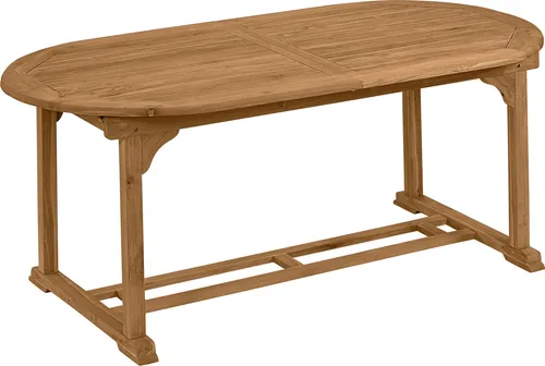Dehner Ausziehtisch Havanna, Hellbraun 180-240 cm - Gartentisch aus edlem Teakholz, flexibel ausziehbar für bis zu 8 Personen, witterungsbeständig und robust für lange Lebensdauer im Freien.