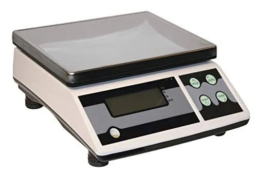 Kerbl Tischwaage Digital 29923 - bis zu 30 kg Tragkraft, Edelstahl-Plattform für Stabilität und hygienisches Wiegen, inklusive Stückzählfunktion