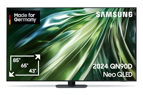 Samsung Neo QLED 4K QN90D 98 Zoll Fernseher - Smart TV mit Neural Quantum 4K AI Gen2 Prozessor für atemberaubendes Seherlebnis und beeindruckende Details, inklusive Dolby Atmos für multidimensionalen Sound.