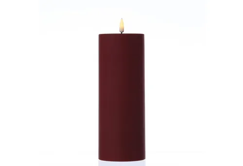Deluxe Homeart LED-Kerze MIA für Außen, 20cm dunkelrot in rot von Deluxe Homeart