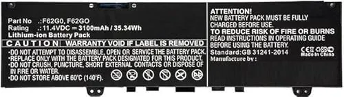 CoreParts Laptop Battery for Dell 25Wh Li-ion 11.4V 2200mAh, W125993416 (25Wh Li-ion 11.4V 2200mAh Black for Dell Notebook, Laptop Ins 13-5370-D1305P, Ins 13-5370-D1505S, Ins)