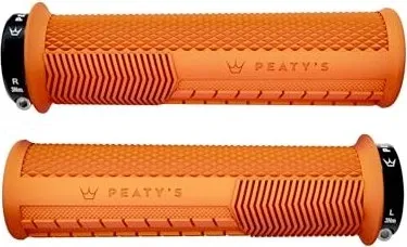 Peaty's Monarch Grips Knurl Lock-On Lenkergriffe thick in orange von Peaty's