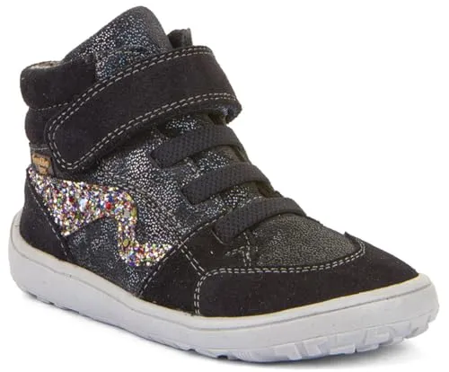 Froddo Halbhohe Barfußschuhe, Leder +TEX Membran +Textil Inlay Farbwahl s.A G3110265 (Blue Glitzer, EU Schuhgrößensystem, Jugendliche, Numerisch, M, 35)