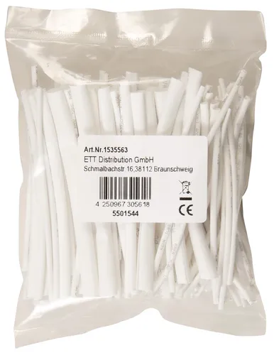 Schrumpfschlauch-Set, 100-teilig, weiß in weiß von McPower