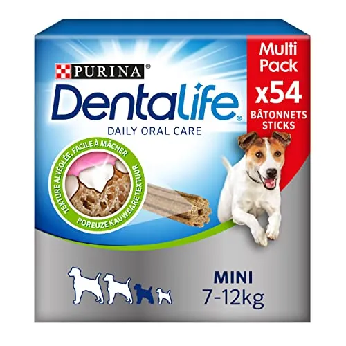 DENTALIFE Mini Multipack - 54 Kauknochen für kleine Hunde - 882 g - tägliche Mundhygiene