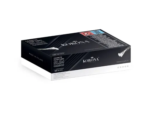 Korona Slim CARBON-FILTER Hülsen Zigarettenhülsen (120 Stk. -Packung)
