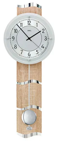 AMS Modell 5214 Wanduhr in silber von AMS