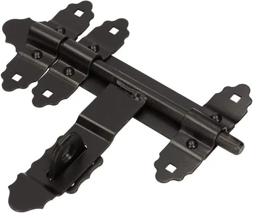 KOTARBAU® Bolzenriegel 200/12mm Bolzenriegel Schubriegel Schwarz Pulverbeschichtet Türriegel Schwarz Stalltür Schlossriegel abschließbar