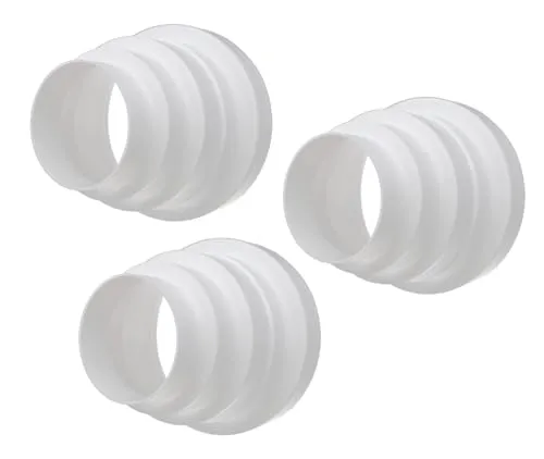 H&C VENT Universal Adapter zur Rohrreduzierung │3er-Packung │ Kunststoff Reduzierstück │ Rohr PVC Übergang Ø80-100