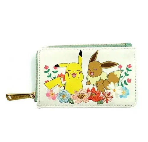 Loungefly Pikachu & Eevee Floral Kartenetui Grün in grün von Loungefly