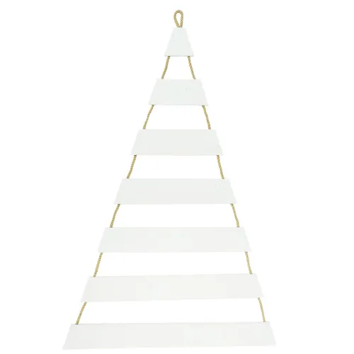 Weihnachtsbaum Adventskalender mit 24 Plätzen weiß Deko-Holzleiter Weihnachten