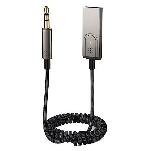 MMOBIEL Bluetooth 3,5 mm AUX BT Auto Adapter - USB-Kabel mit Mikrofon