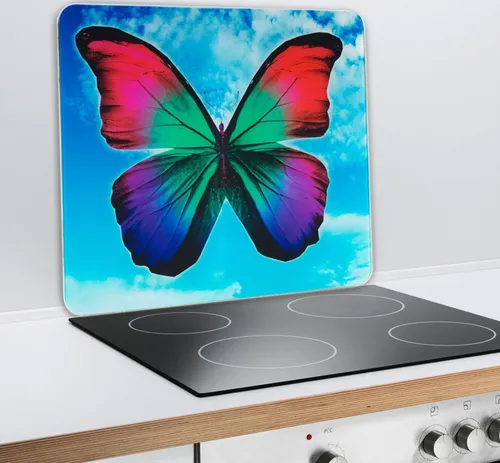 Multi-Platte Butterfly by Day für Glaskeramik 56 x 50 x 0,5 cm