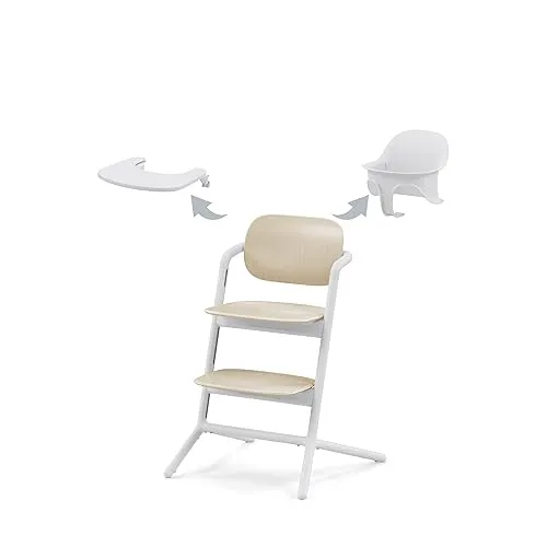 Cybex Lemo 3-in-1 Hochstuhl-Set - Hochstuhl, der mit deinem Kind mitwächst – inklusive Babyset und Tablett für sichere Mahlzeiten. Ideal für Familienleben und Erkundungen in der Küche.