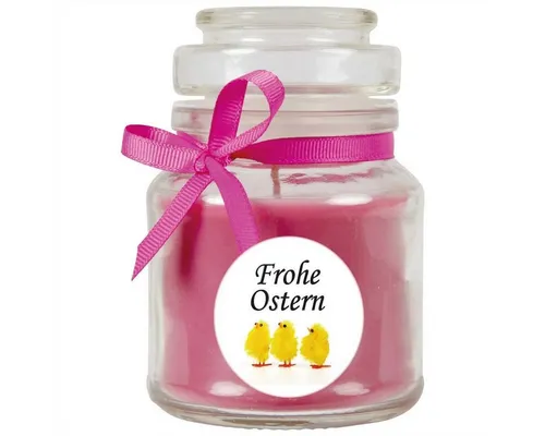 HS Candle Duftkerze zur Osterzeit (1-tlg), Frohe Ostern - Stimmungslicht mit Duft - Kerze mit Motiv zur Osterzeit